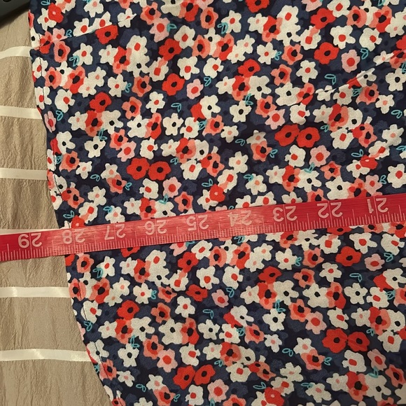 Croft & barrel Pl multi colored flowery midi dressruching bodice with pockets. - Picture 5 of 8